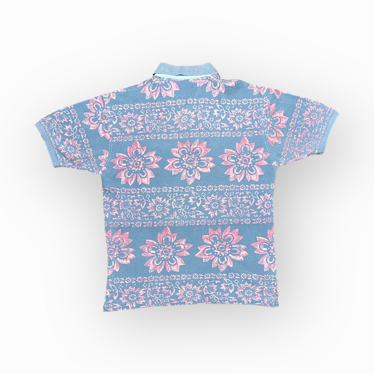 Poloshirt Baumwolle Grau/Pink M