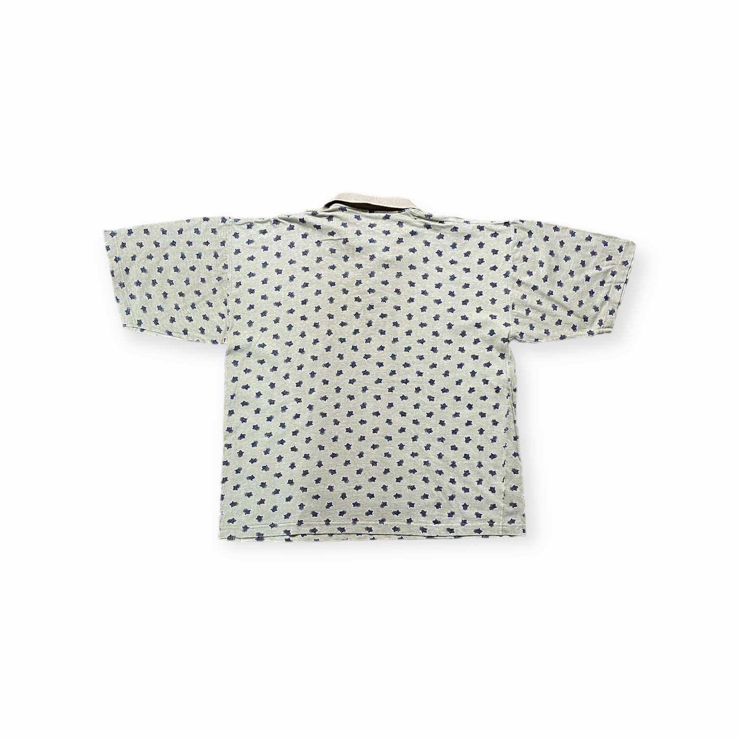 90s Nazzaro Poloshirt Baumwolle Beige/Braun L