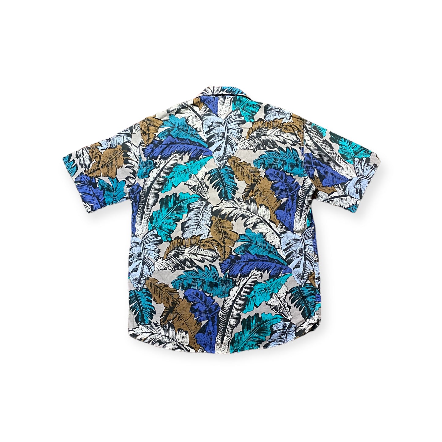 90s Nani Bon Summer Shirt Cotton Green/Brown M