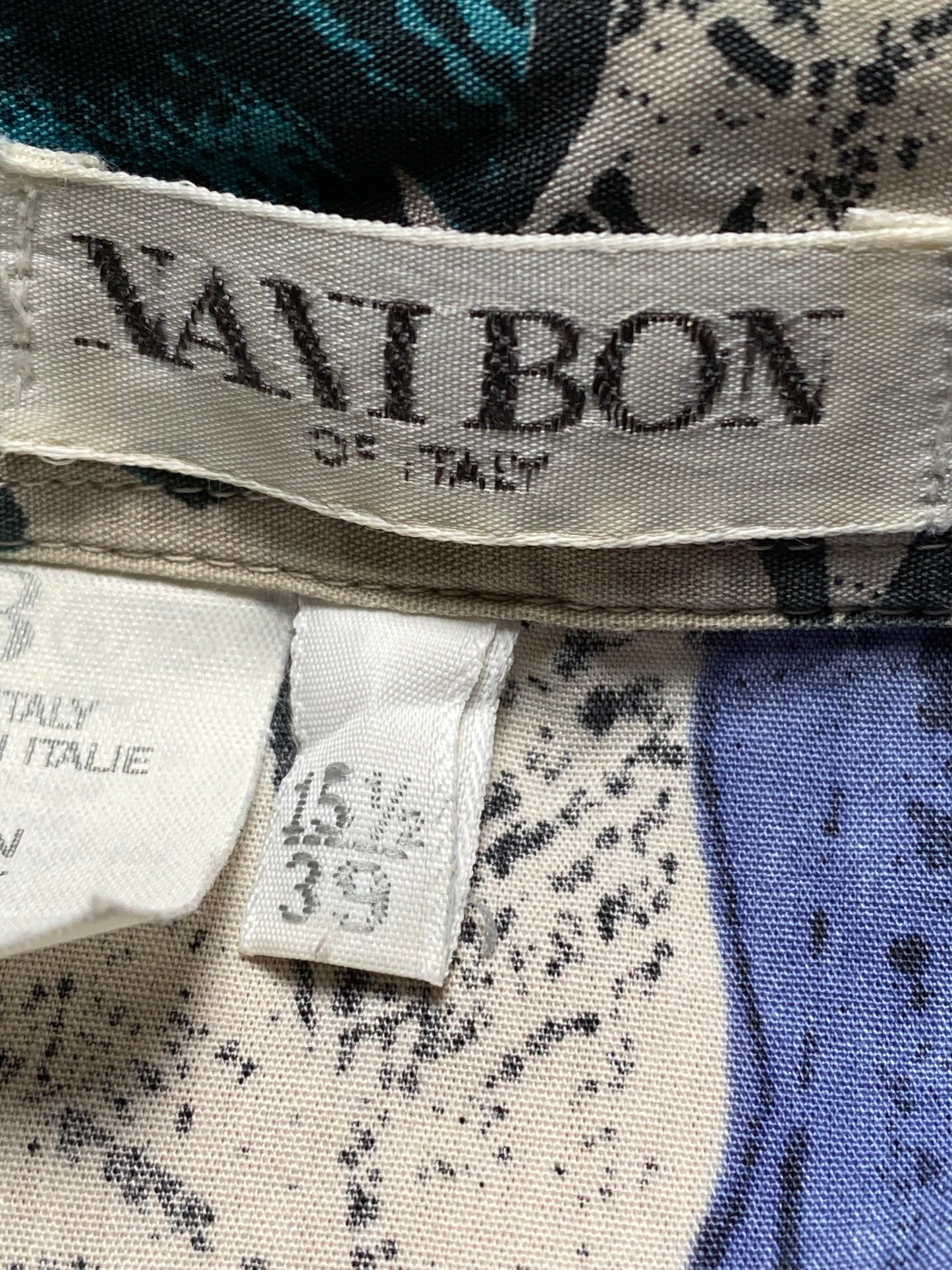 90s Nani Bon Summer Shirt Cotton Green/Brown M