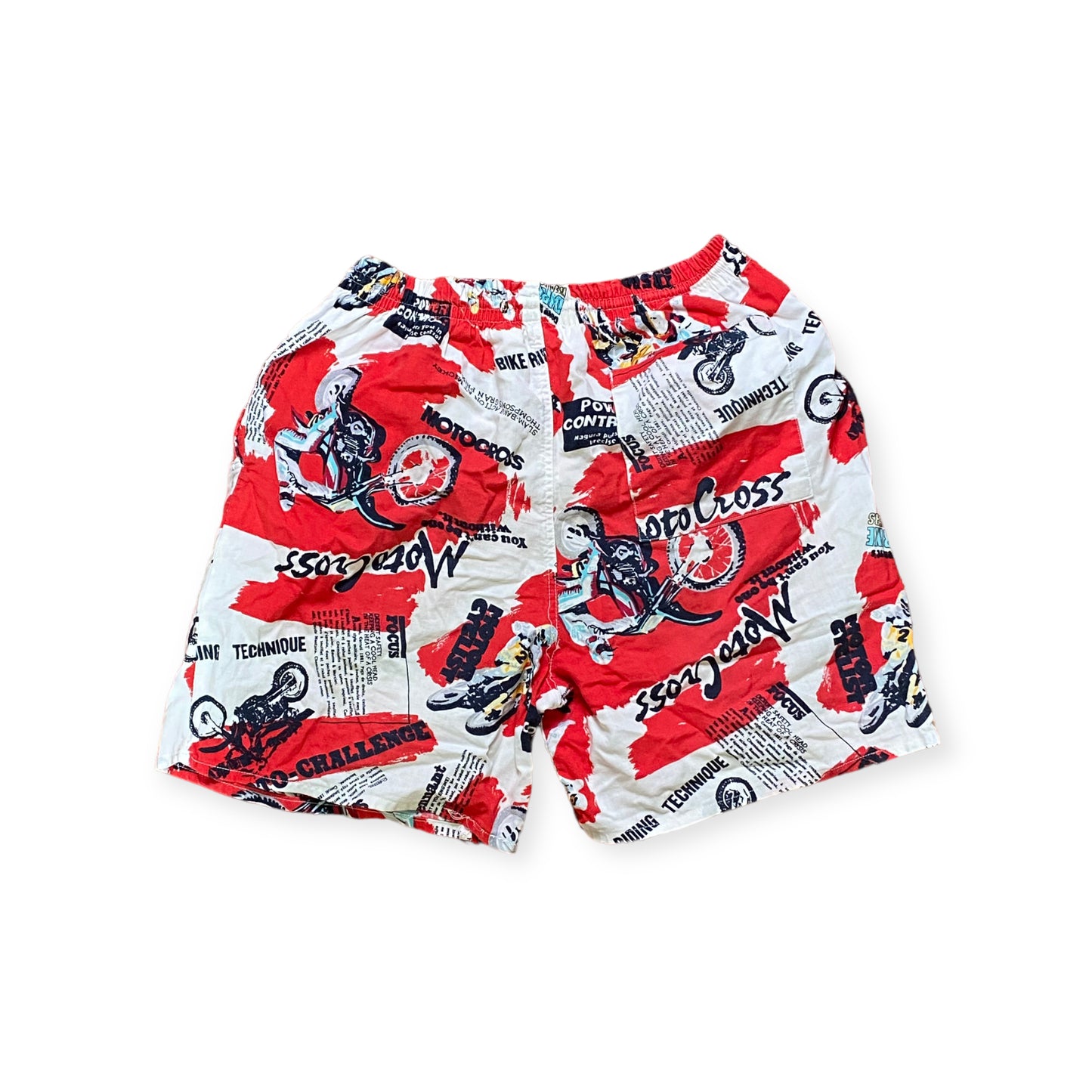 y2k Cote d`Amour Motorsport Shorts Baumwolle Rot/Weiß M