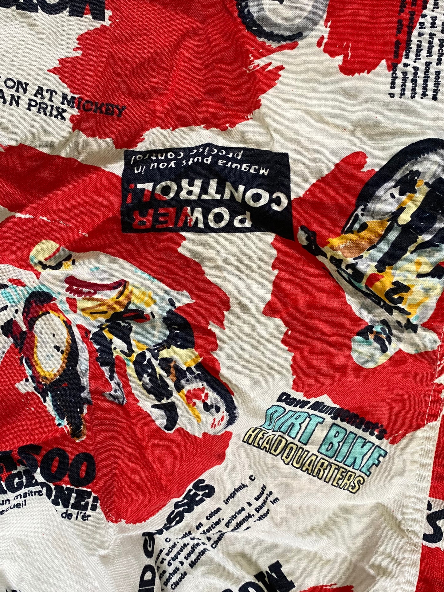 y2k Cote d`Amour Motorsport Shorts Baumwolle Rot/Weiß M