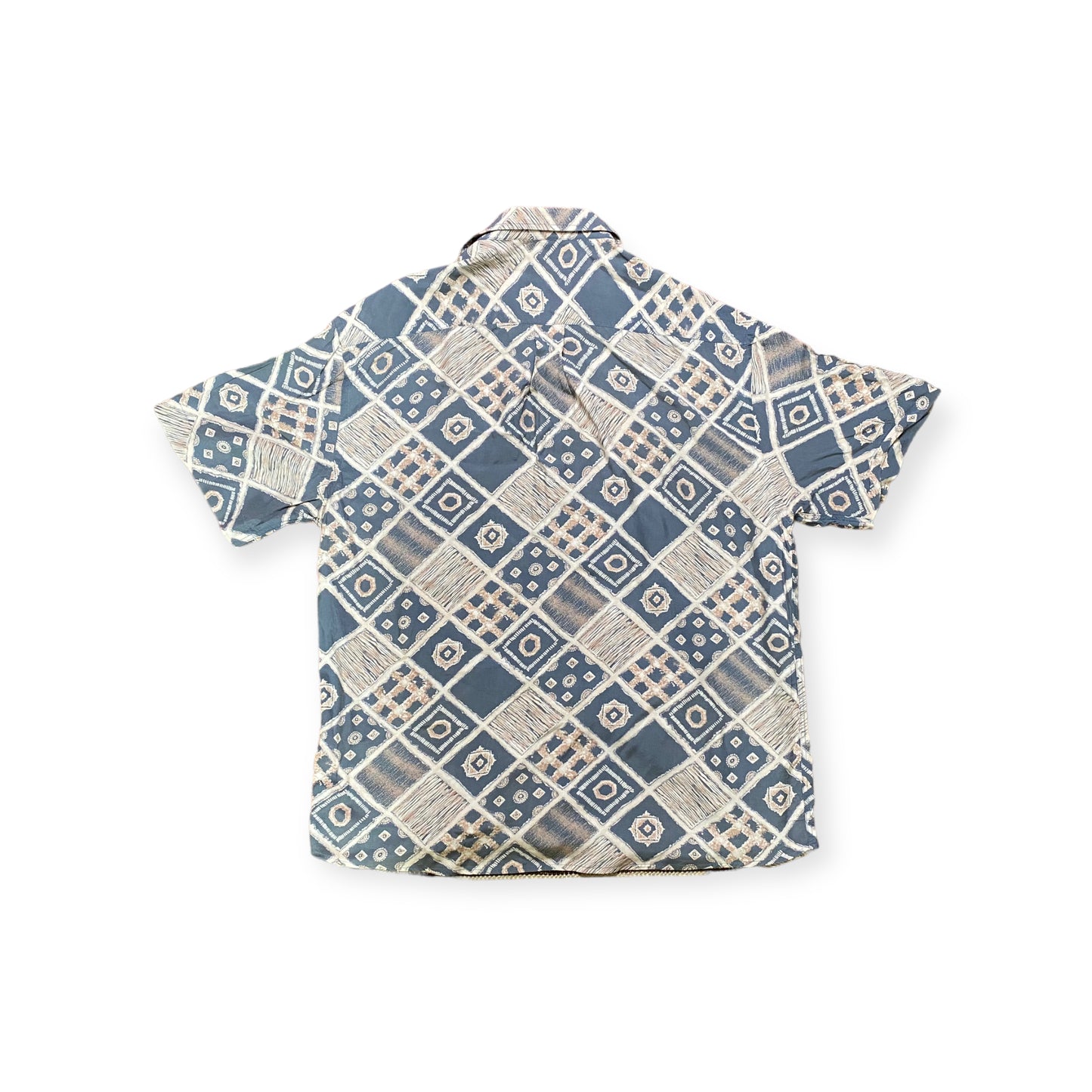 90s Rodrigo Summer Shirt Viscose Grey/Beige XL