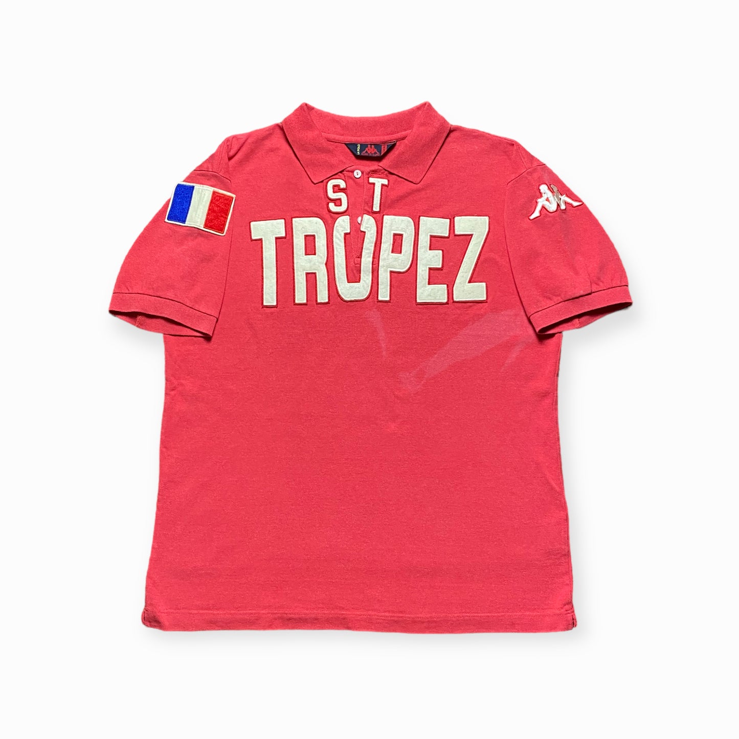 90s Kappa St Tropez Sailing Polo Shirt Cotton Red L