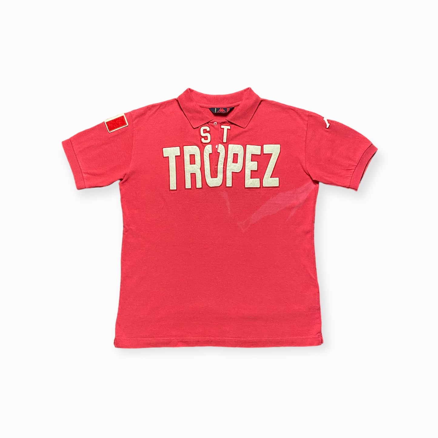 90s Kappa St Tropez Sailing Polo Shirt Cotton Red L