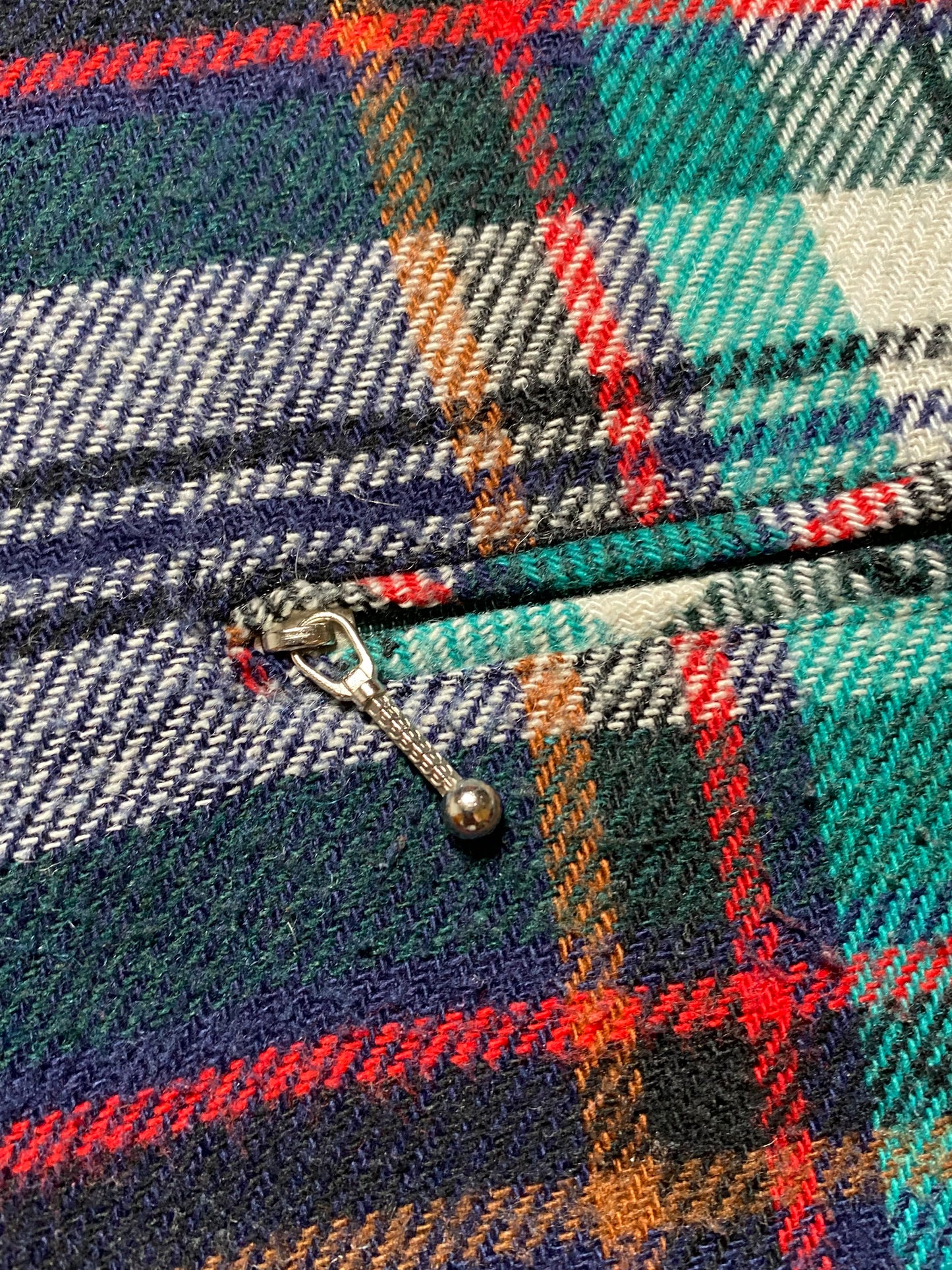 90s Shirt Flannel Checked Blue/Colorful XL