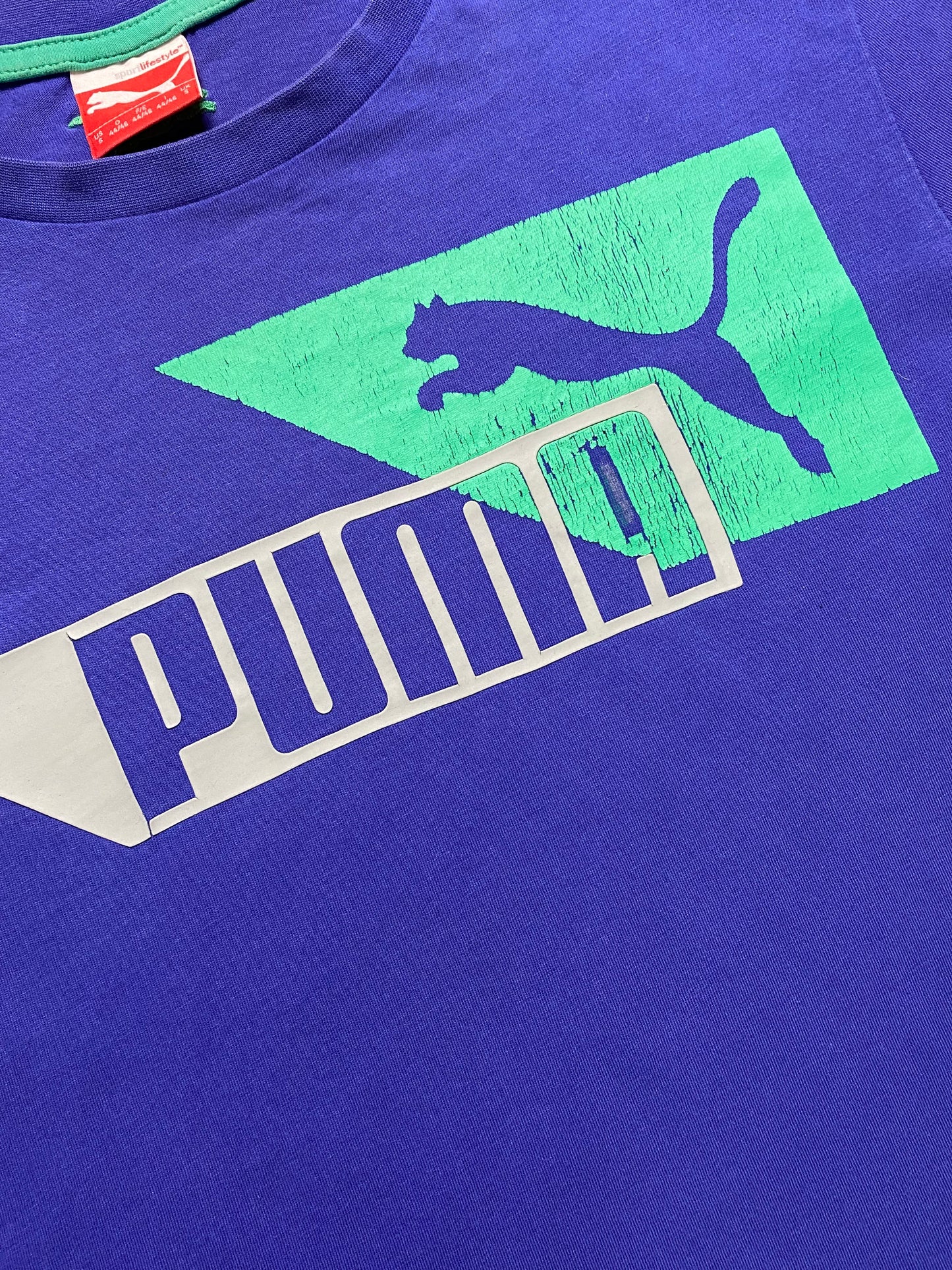 y2k Puma T-Shirt Purple/Green M
