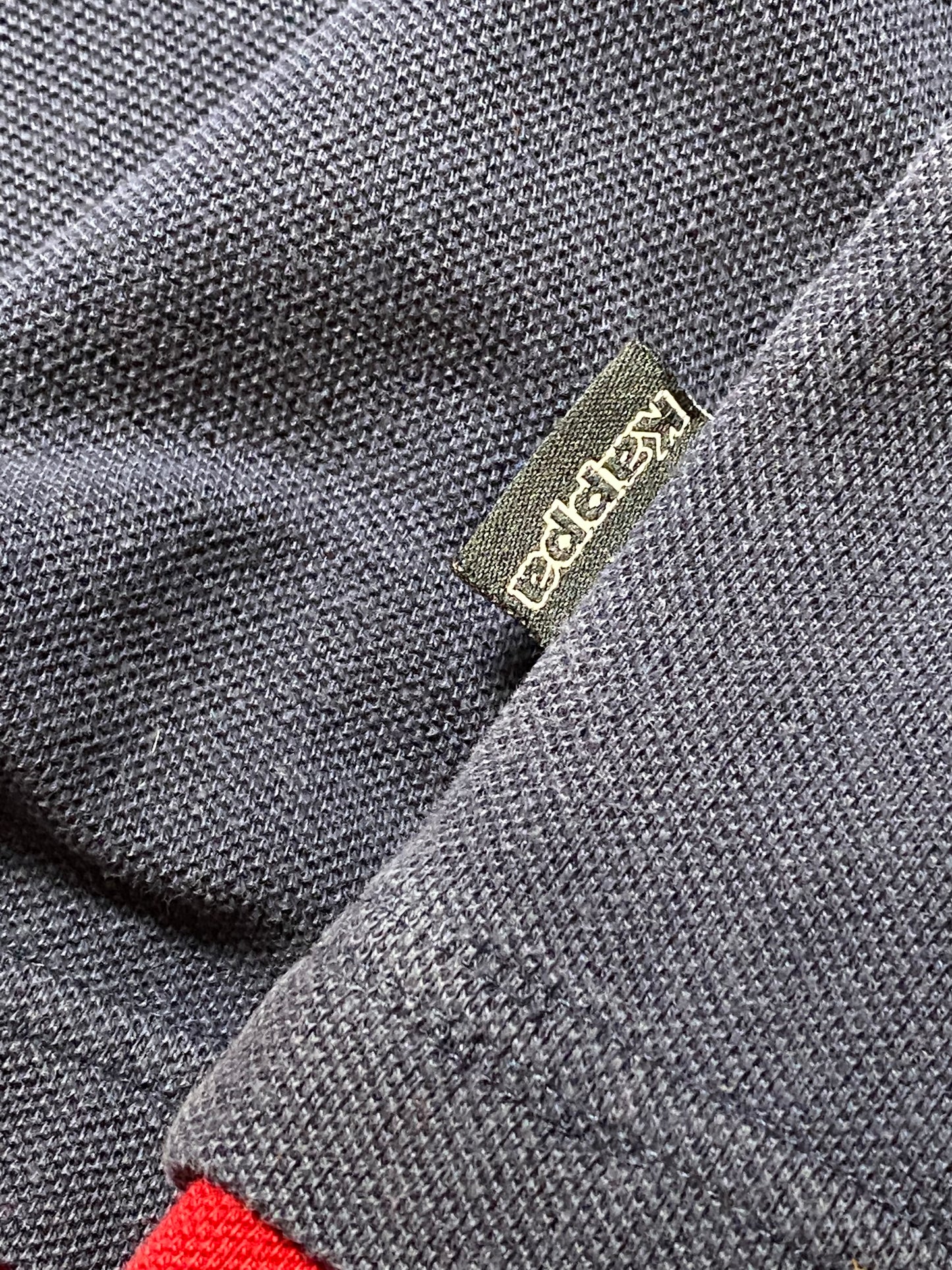 90s Kappa Segel Poloshirt Baumwolle Blau/Rot M