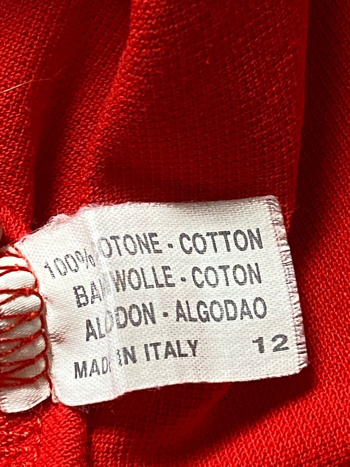 90s Trussardi Poloshirt Baumwolle Rot M
