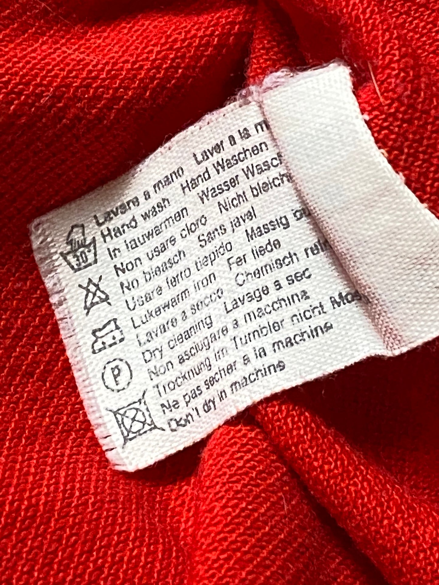 90s Trussardi Poloshirt Baumwolle Rot M