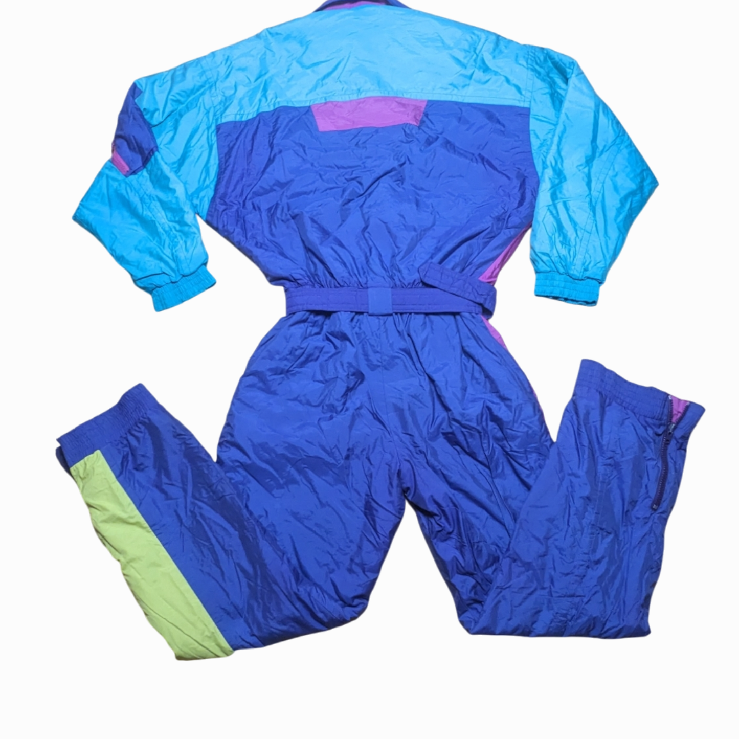 90s O`Brian Winter Skianzug Nylon Blau/Lila XXL
