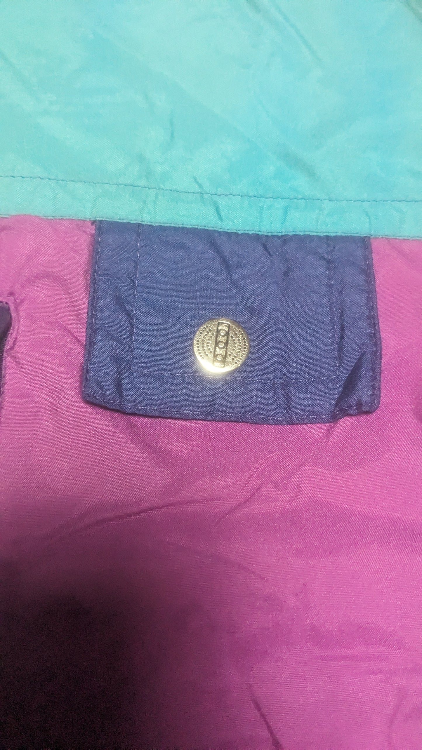 90s O`Brian Winter Skianzug Nylon Blau/Lila XXL