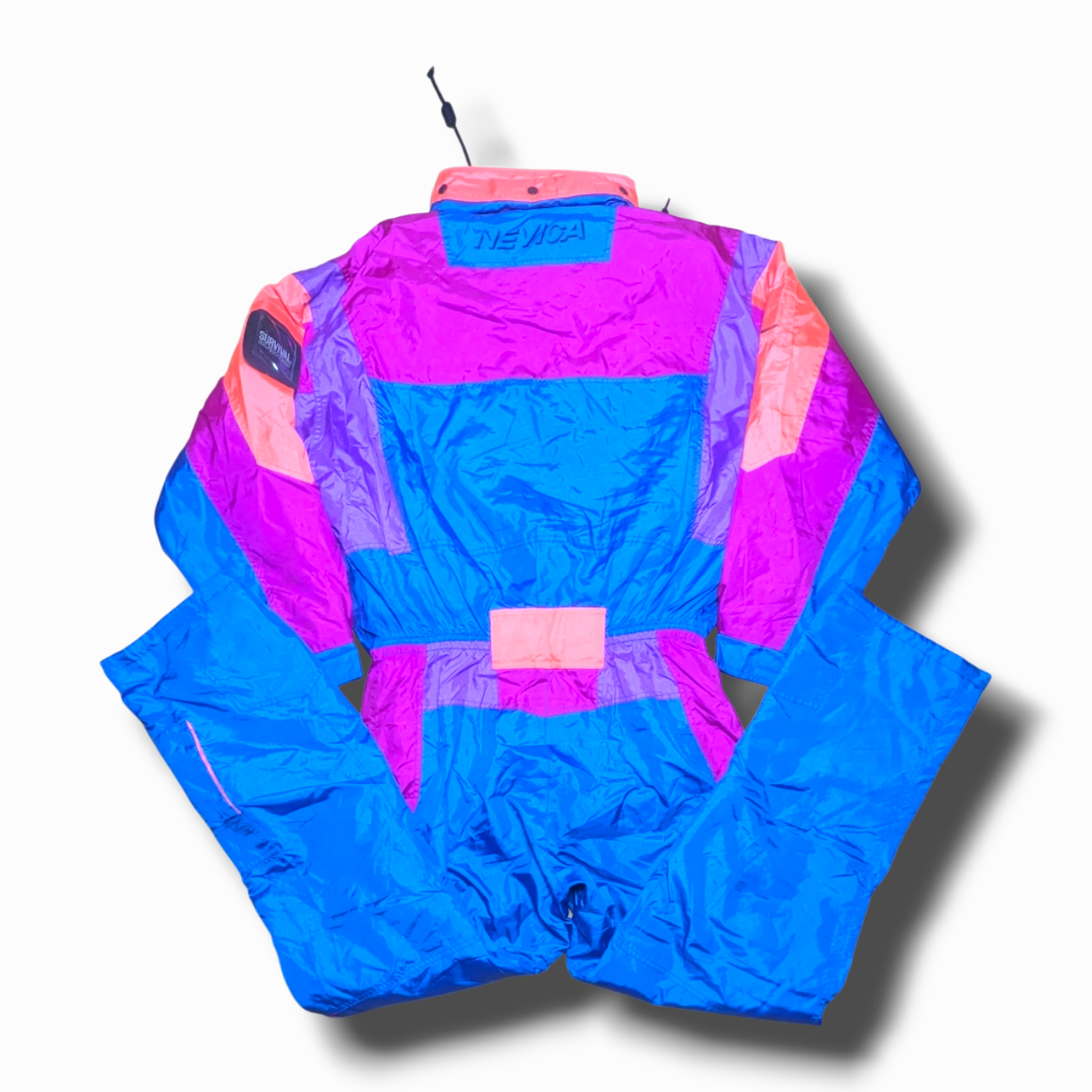 90s Nevica Winter Skianzug Blau/Pink XL