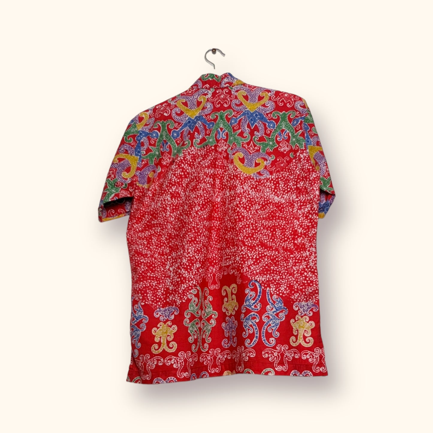 Sommer Hemd Rot/Weiß S