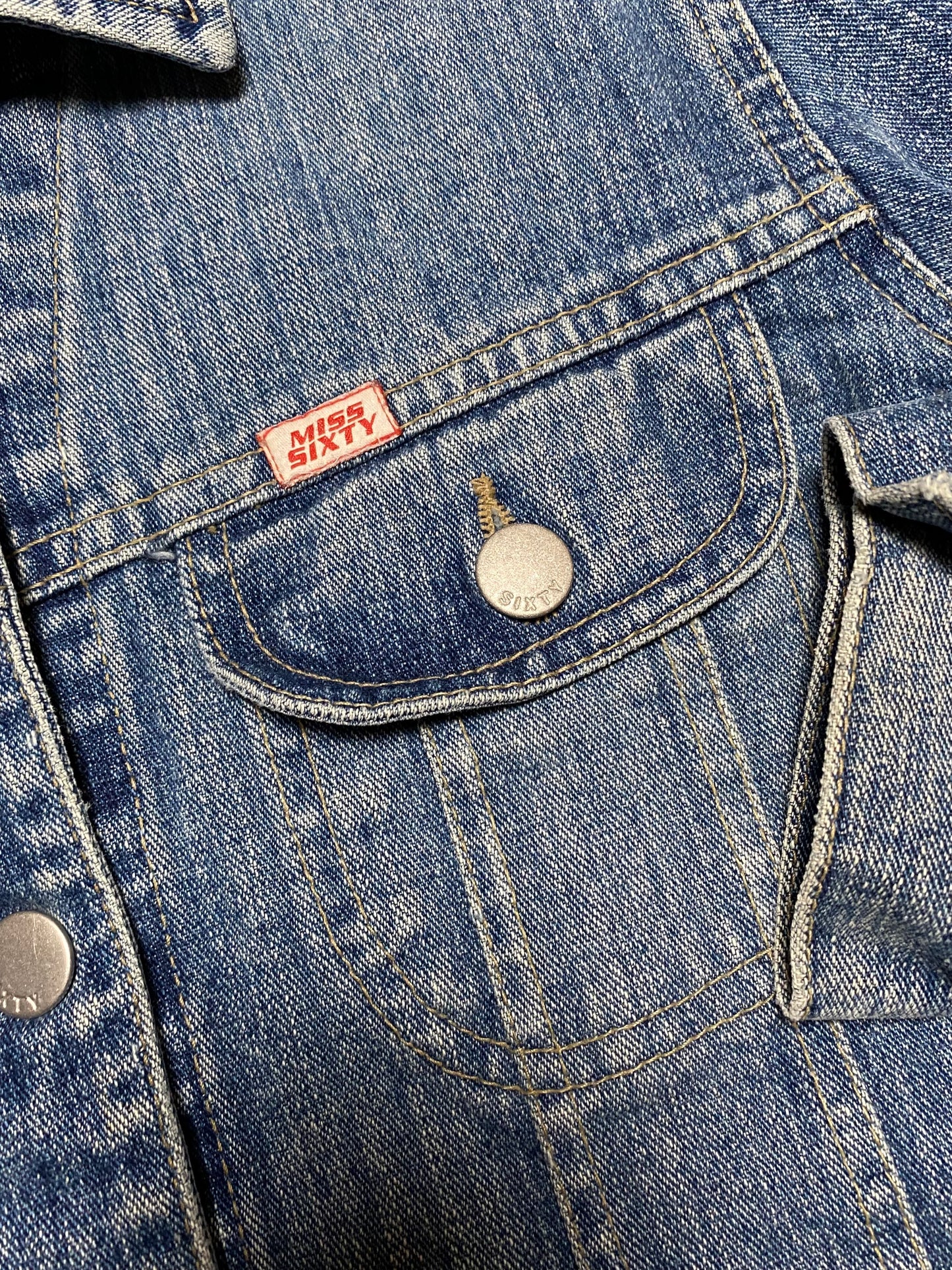 y2k Miss Sixty Jeansjacke Blau Damen XXS