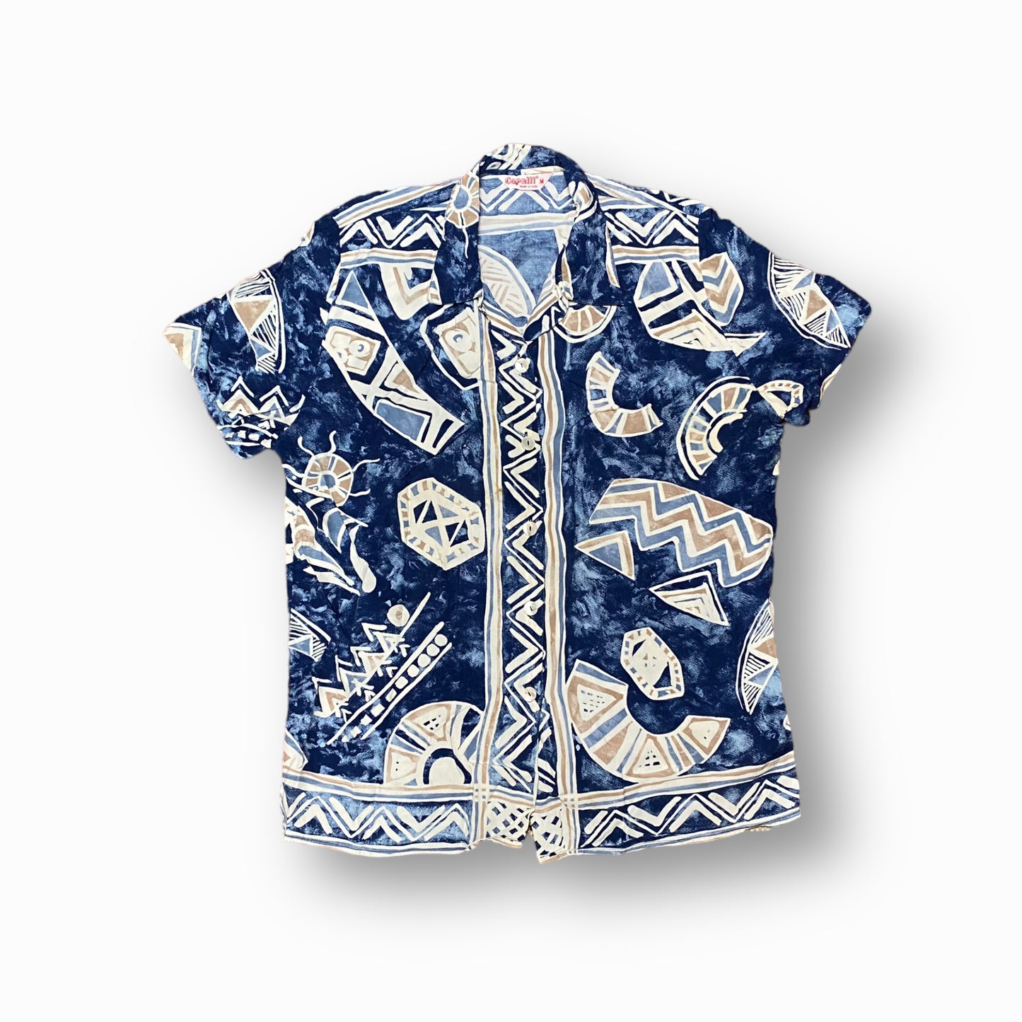 90s Copalli Hemd Blau/Weiß S