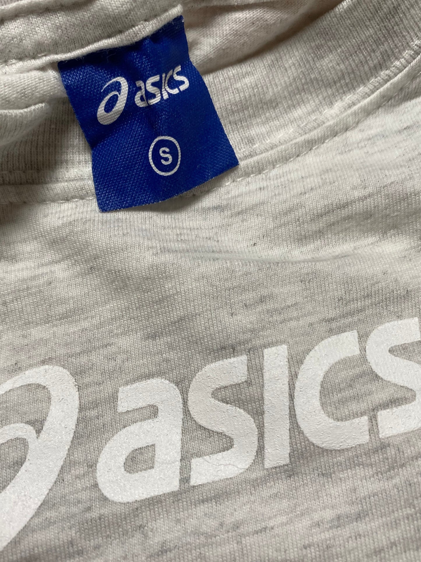 90s ASICS T-Shirt Baumwolle Grau/Bunt S