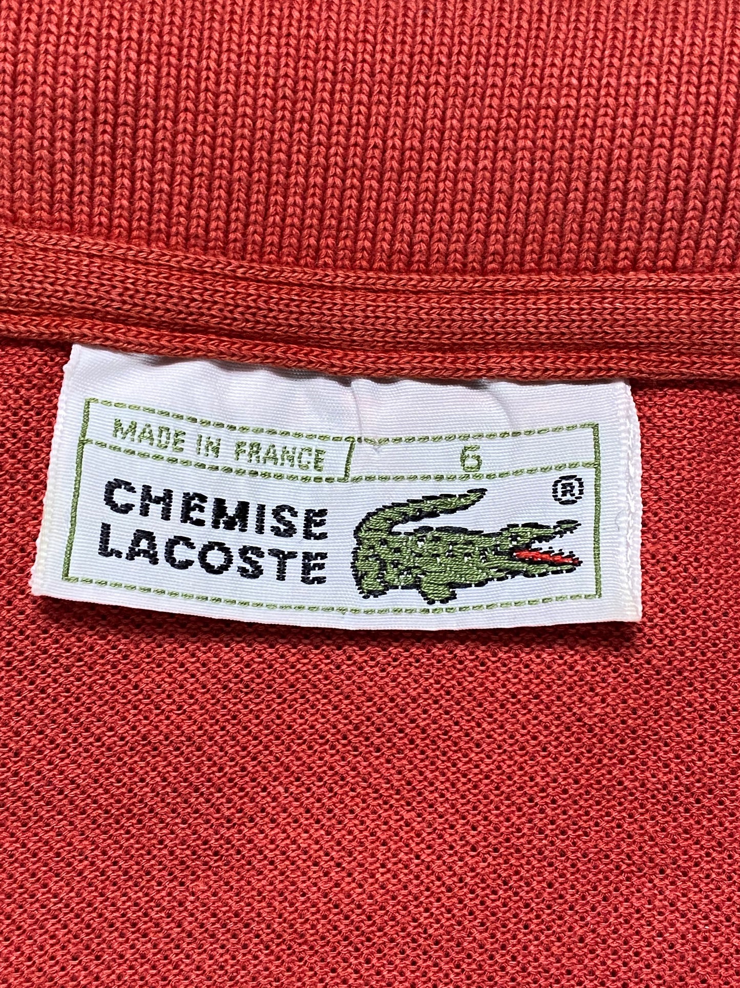 90s Lacoste Poloshirt Baumwolle Orange M