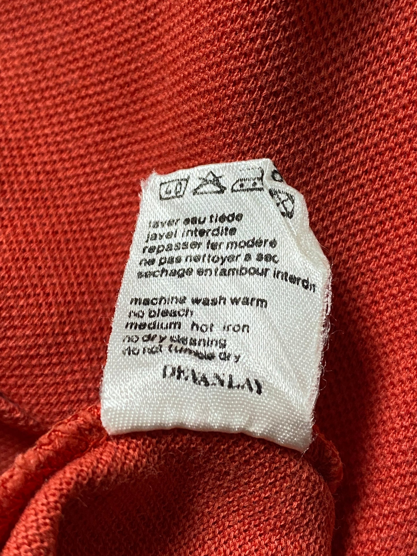 90s Lacoste Poloshirt Baumwolle Orange M