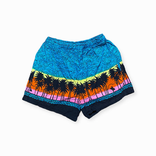 90s Surfing Shorts Blau/Bunt M/W32