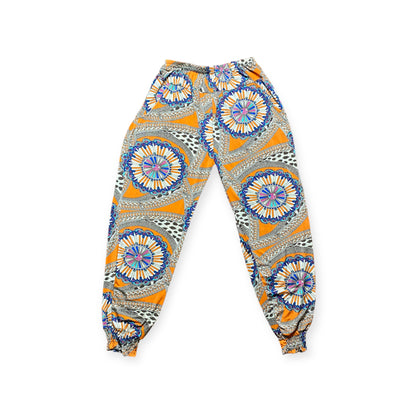 Harem Pants Orange/Blue Women M