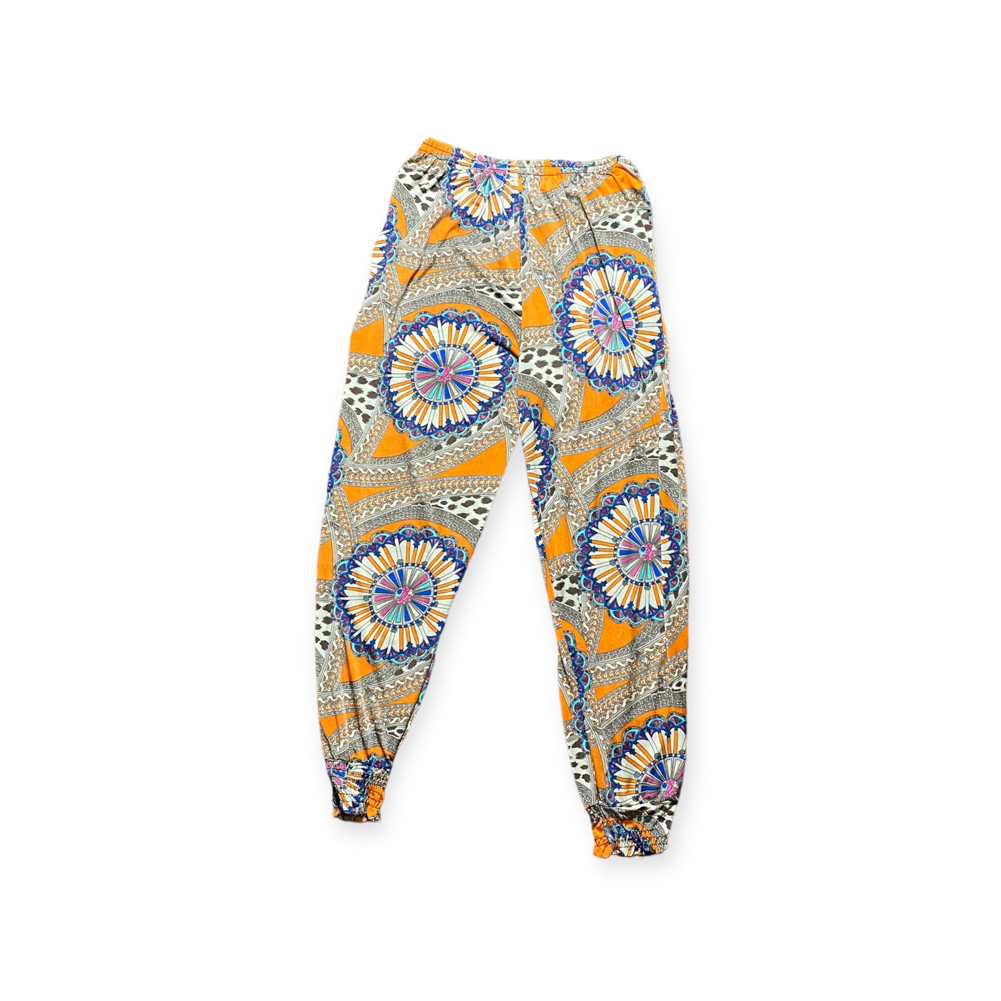 Harem Pants Orange/Blue Women M