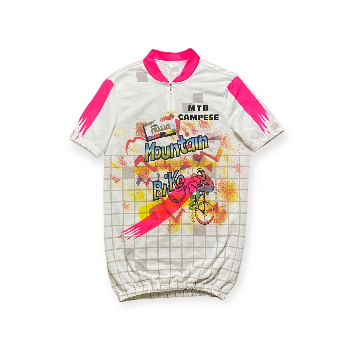 90s Cycling T-Shirt Polyester White/Colorful S