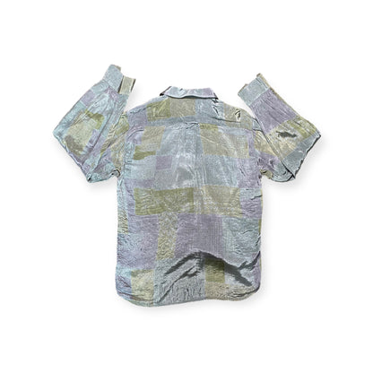 90s Over Style Party Shirt Viscose Grey/Green L