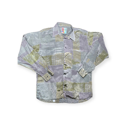 90s Over Style Party Shirt Viscose Grey/Green L