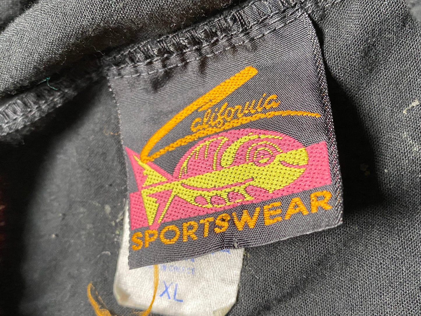 90s California Sportswear Surfing Shorts Baumwolle Schwarz/Bunt M