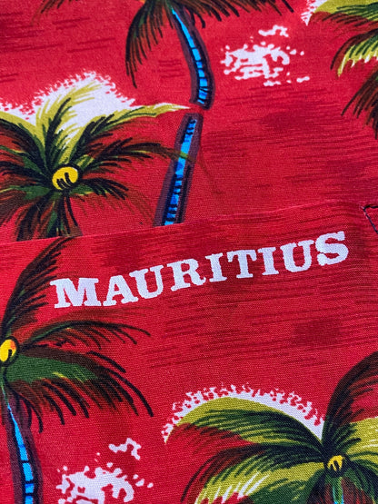 90s Mauritius Hawaii Hemd Rot/Bunt S