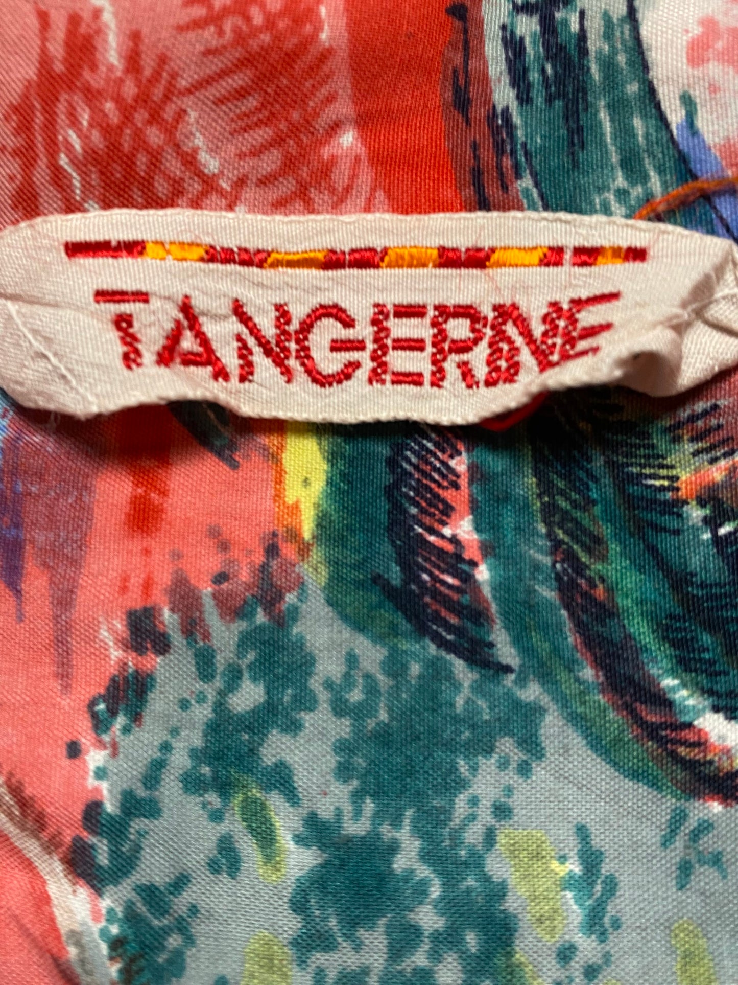 90s Tangerine Hawaii Hemd Viskose Bunt/Rot M