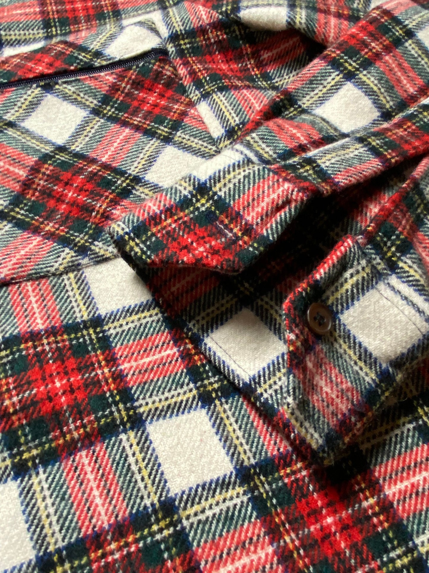 90s Shirt Flannel Checked Red/Blue M