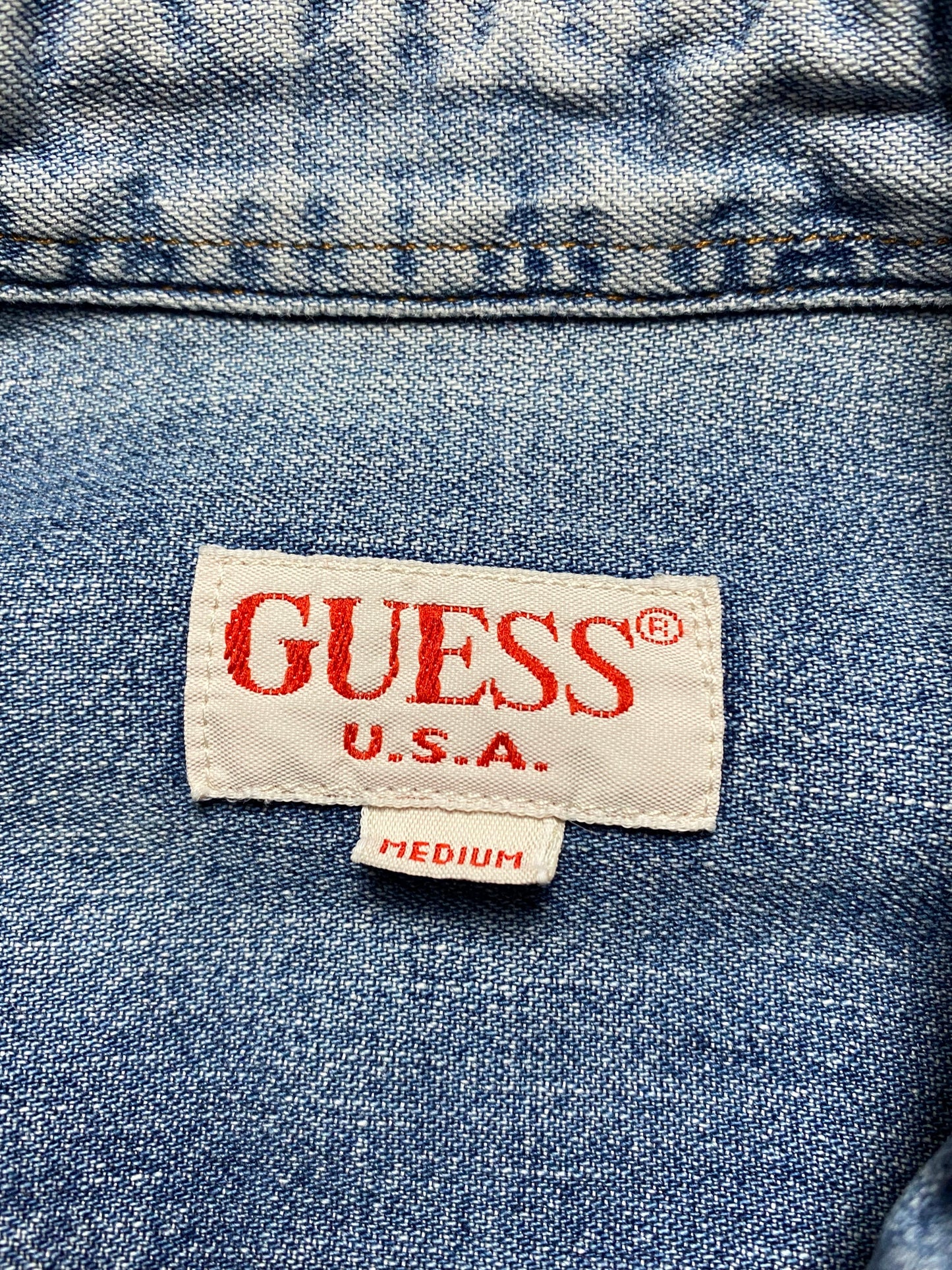 y2k Guess Bluse Denim Blau Damen M