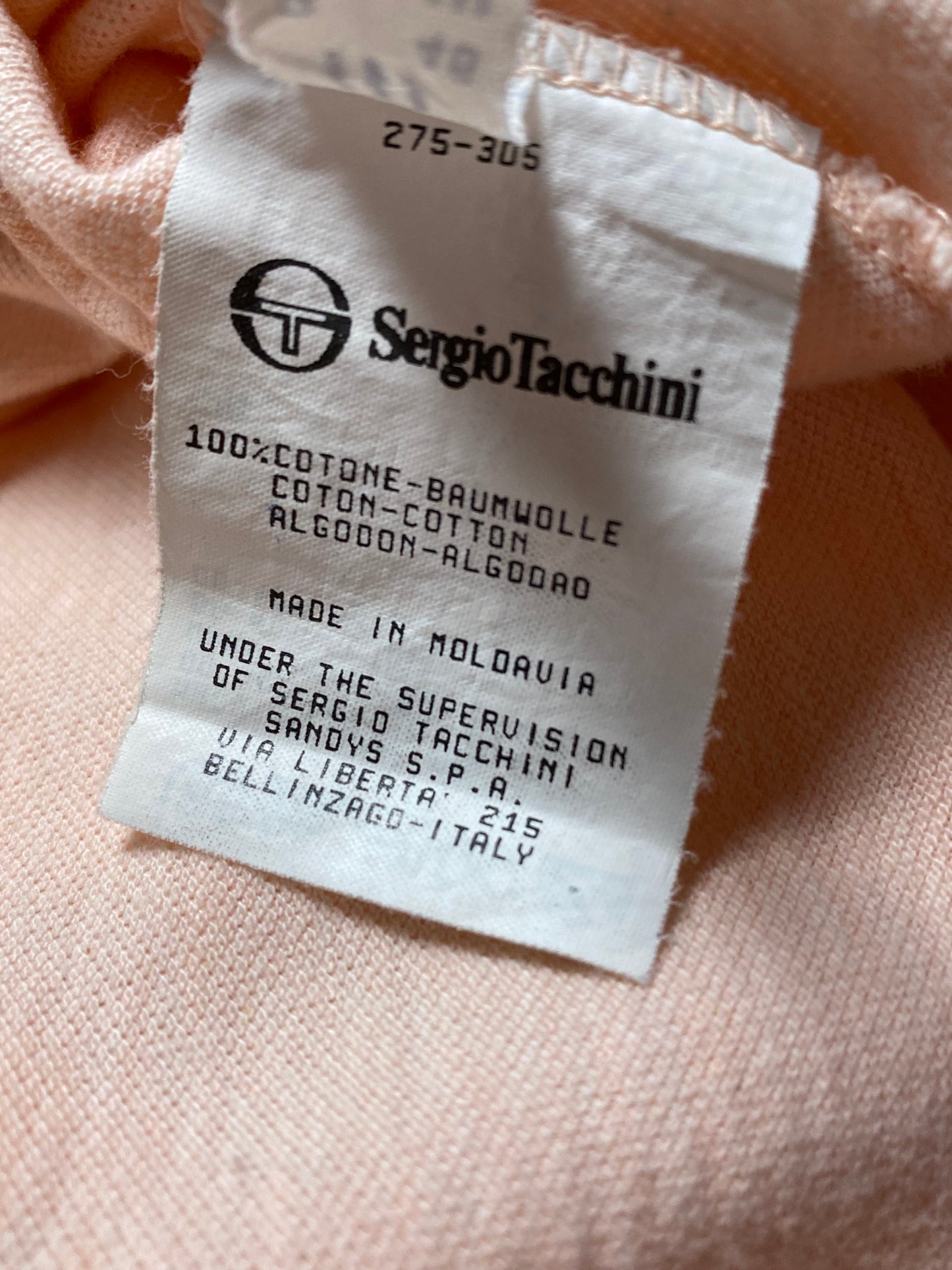 90s Sergio Tacchini Poloshirt Baumwolle Rose M