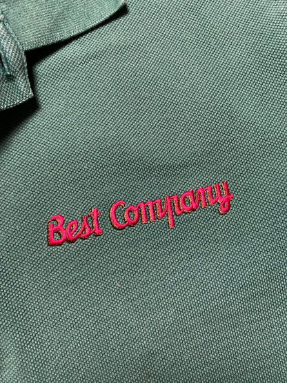 Best Company Poloshirt Baumwolle Grün Uni M