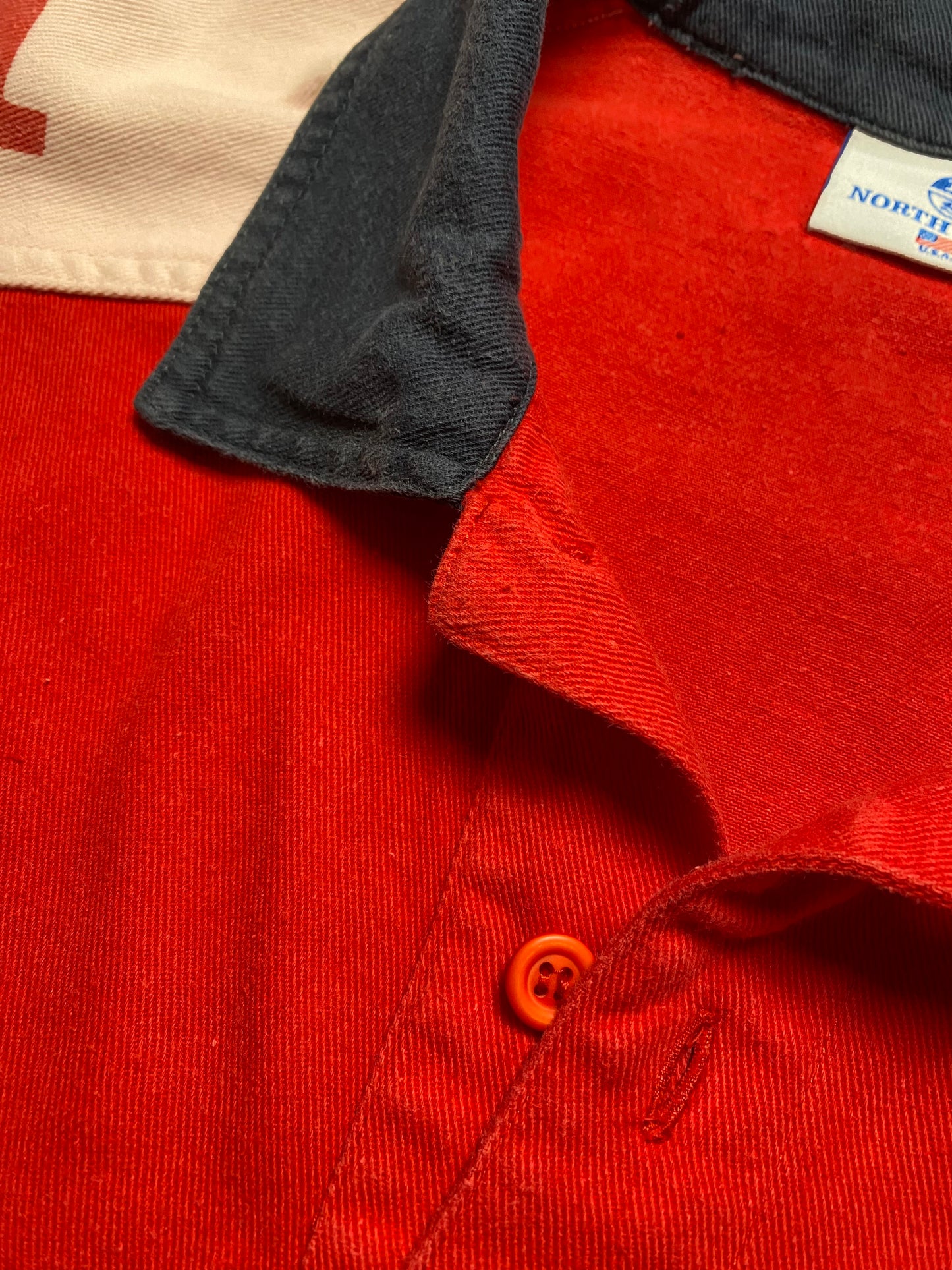 90s North Sails Sailing Polo Shirt Cotton Red XL