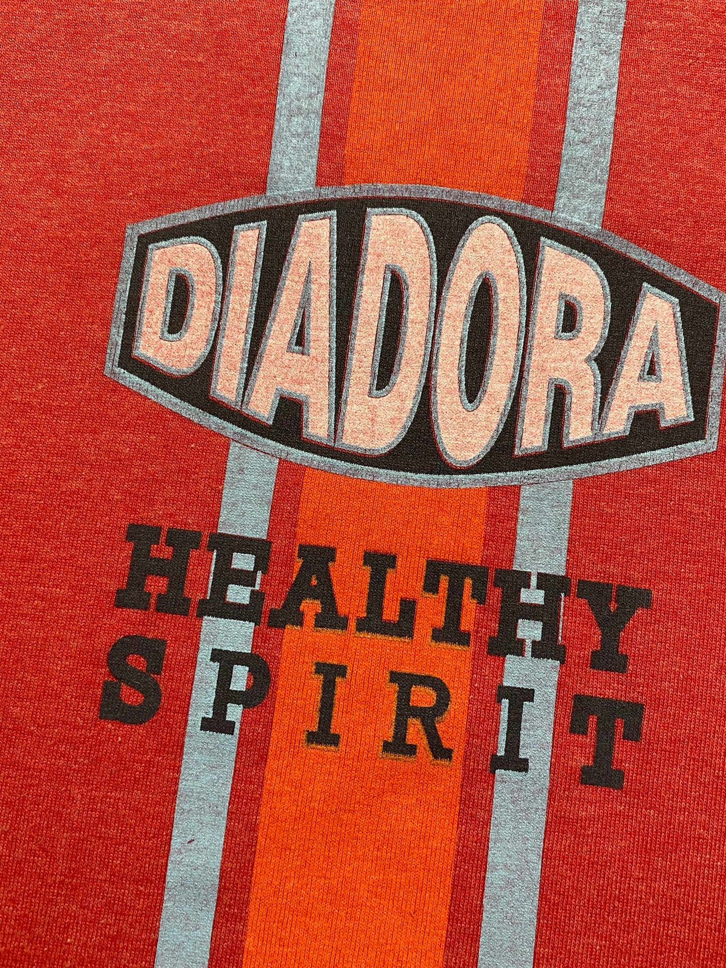 90s Diadora T-Shirt Grau/Rot S