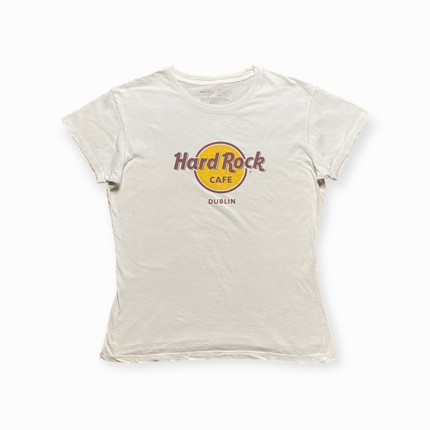 y2k Hard Rock Cafe T-Shirt Cotton White Women XL