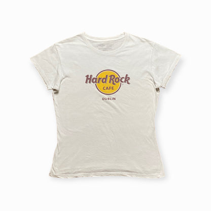 y2k Hard Rock Cafe T-Shirt Cotton White Women XL