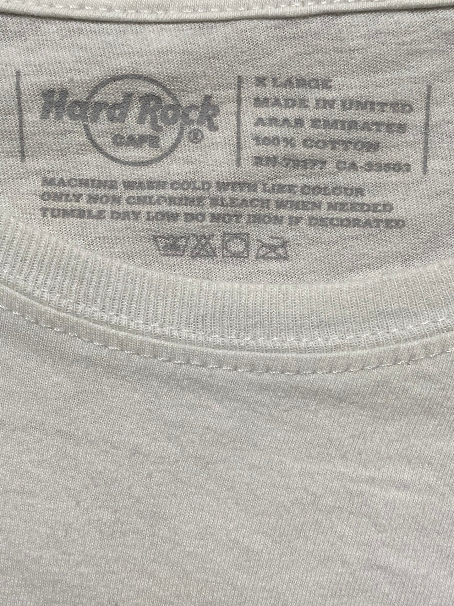 y2k Hard Rock Cafe T-Shirt Cotton White Women XL