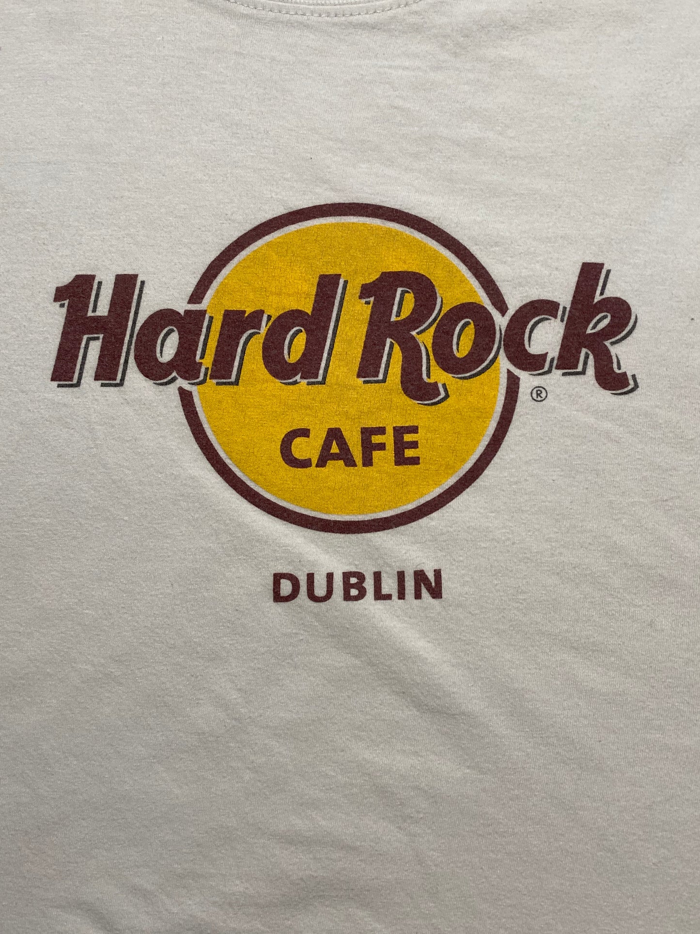 y2k Hard Rock Cafe T-Shirt Cotton White Women XL