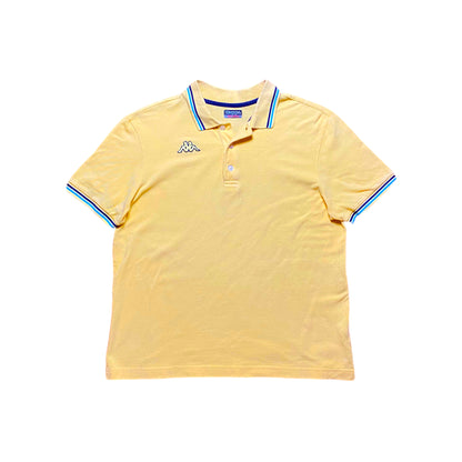 90s Kappa Polo Shirt Cotton Yellow L