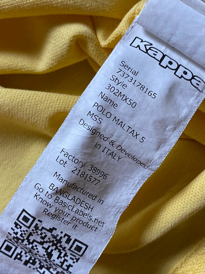 90s Kappa Polo Shirt Cotton Yellow L