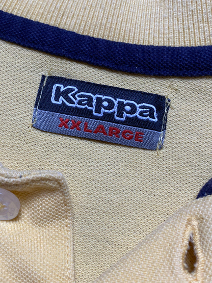 90s Kappa Polo Shirt Cotton Yellow L