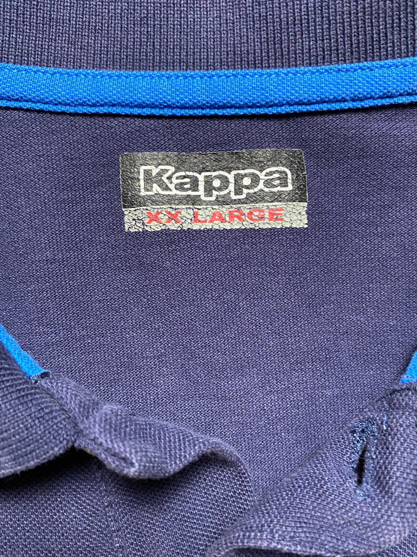 90s Kappa Polo Shirt Cotton Blue L