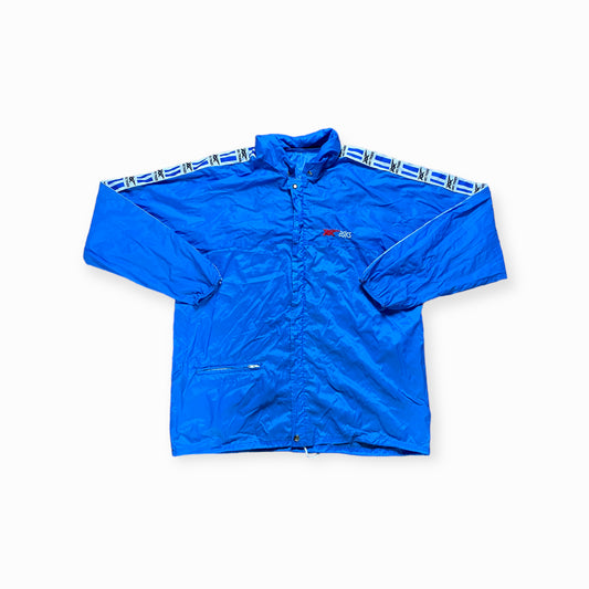 y2k ASICS Sport Regenjacke Nylon Blau L