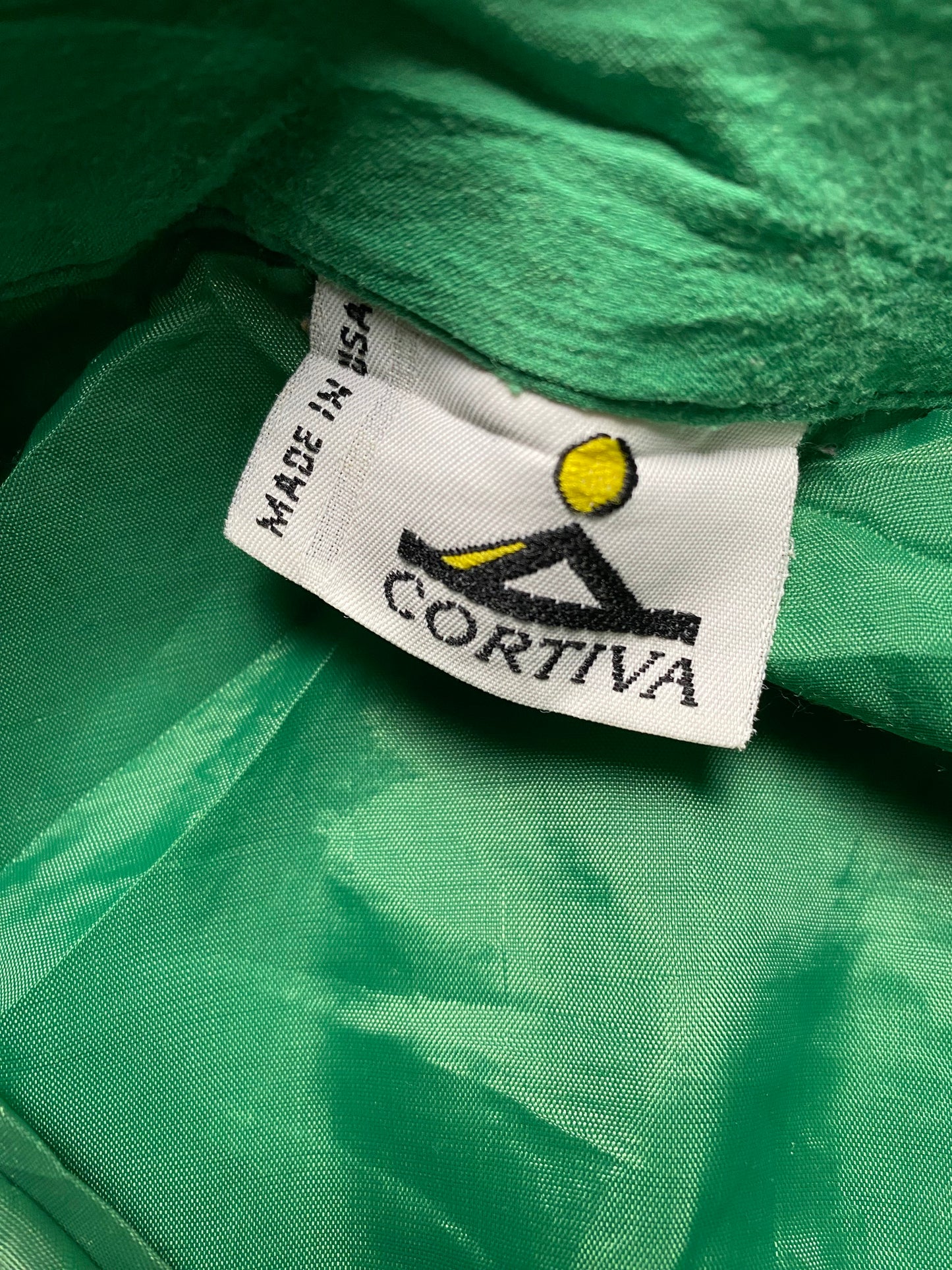 90s Cortiva USA Windbreaker Green/White S