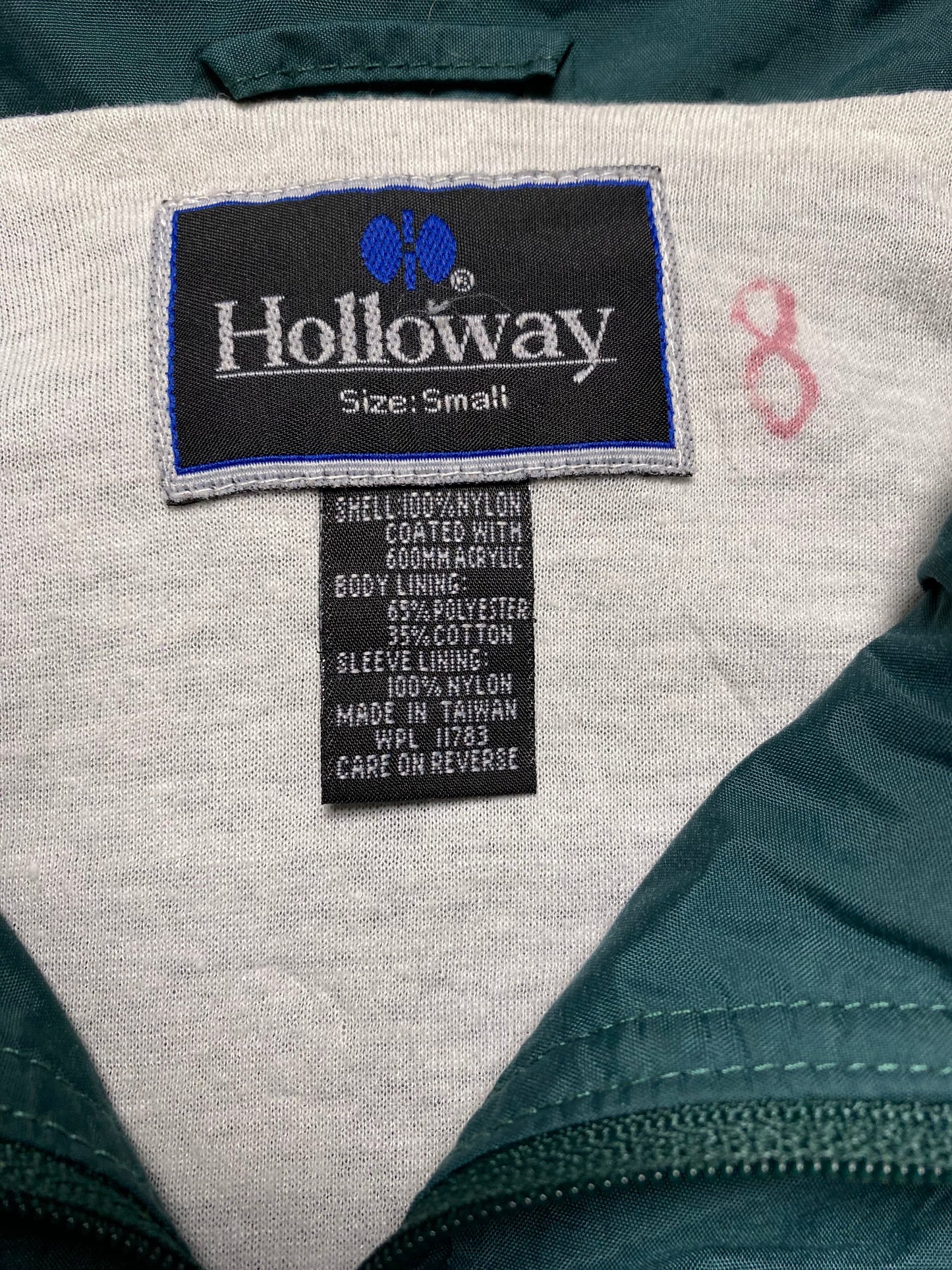 y2k Holloway Track Jacket Nylon Green/White S