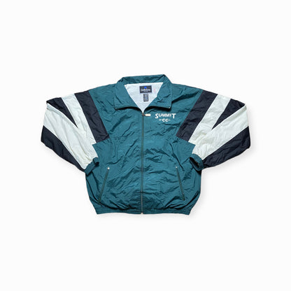 y2k Holloway Track Jacket Nylon Green/White S